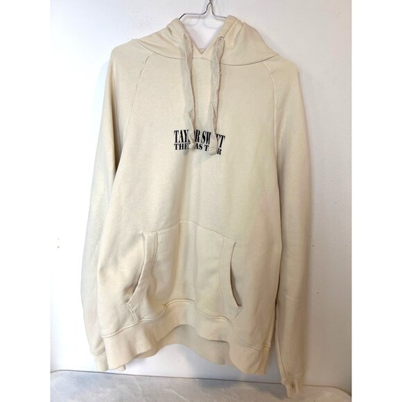 Taylor Swift Tops - Taylor Swift | The Eras Tour Cream Hoodie Sweatshirt - Black Print Small